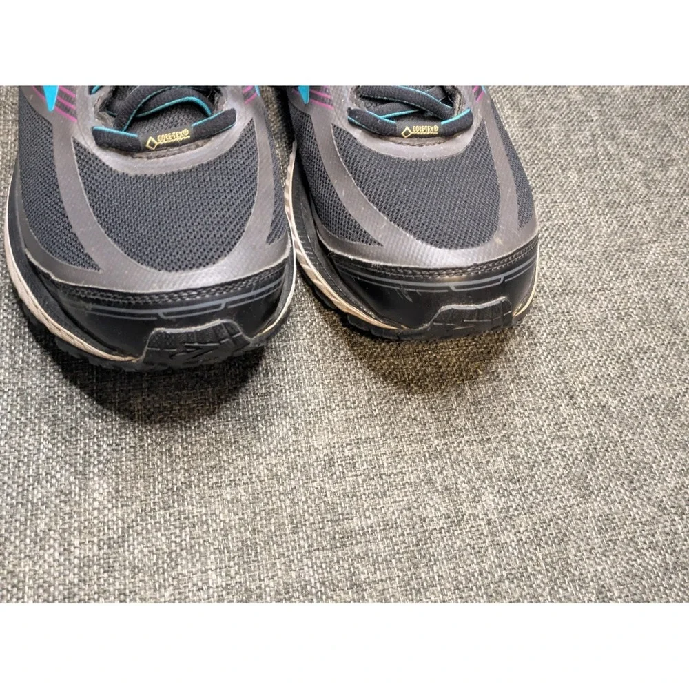Brooks Ghost 10 Gore Tex Running Shoes Women's Sz 9 Black/Teal/Purple Sneakers